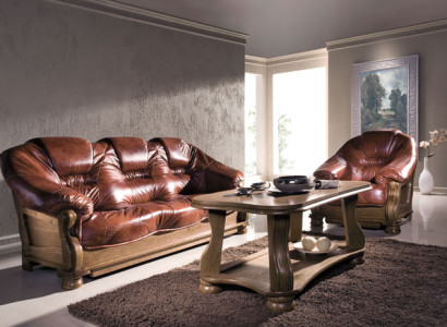 Klassische Dreisitzer Couch Sofas Polster Sofa 3 Sitzer Leder Couchen